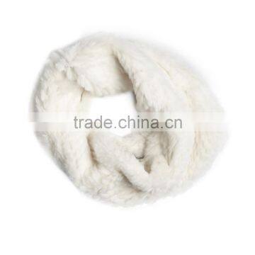 SJ621-01 14''*11'' Super Soft Rabbit Dyed Rabbit Fur Knit Circle Neckwear