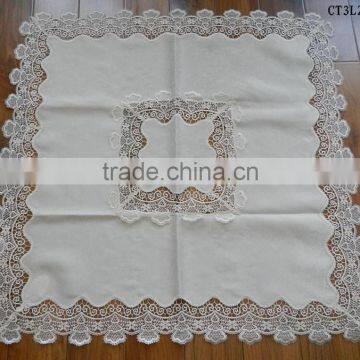 HOME, HOTEL USE POLYESTER LACE OVERLAY TABLECLOTH