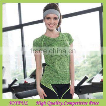 Yoga fitness wear wicking sweat clothes t-shirt