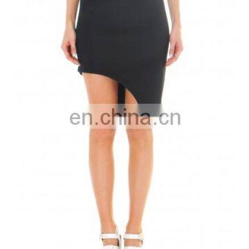 2014 lady's fashion Asymmetric Curve Hem Pencil Skirt