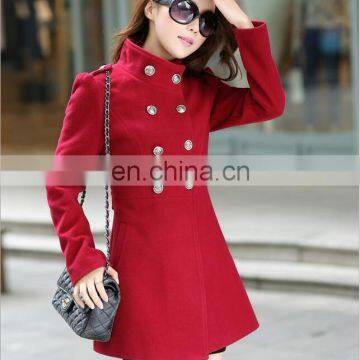 tweet co2016 new design clothing red color 100% wool cotton size xs-xxxxxl winter coats 2016