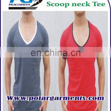 scoop neck t shirt for men