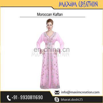 Latest Long Sleeve Party Wear Maxi Caftan Dress For Ladies 6006