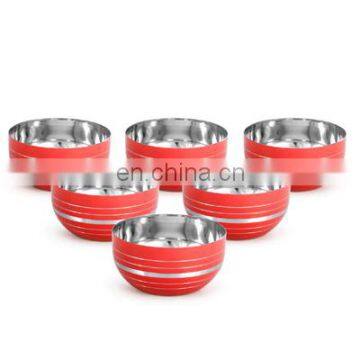 05-11.5CM Mirror Polish Double Wall steel mixing bowl