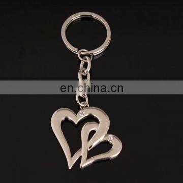 silver heart souvenir keychain