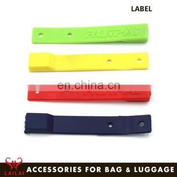 Colorful silicone rubber label custom silicone travel luggage tag