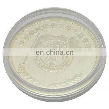 Custom souvenir chinese gold plated metal coin