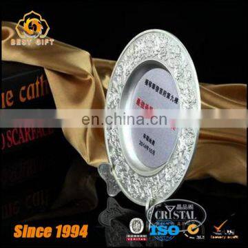 Factory Custom Celebration Souvenir Gifts Silver Crystal Plates