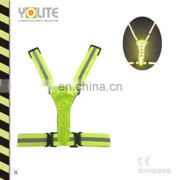 LED Reflective Vests With CE EN13356 For Night jogging /reflective safety vest