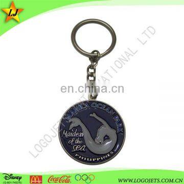 gun shape metal alloy keychain