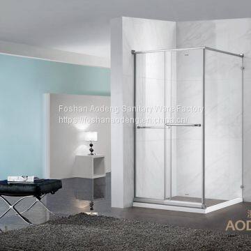 Square Tempered Glass Corner Shower Room