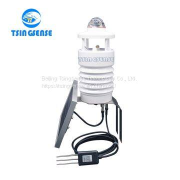 WAS3000 Wireless Agricultural Weather Monitoring Station With Light Intensity Sensor and Solar Radiation Sensor and Soil Temperature and Humidity Sensor Integrated Solar Panels photo-2