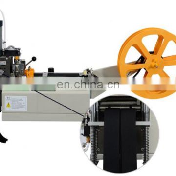 Computer fabric strip ribbon webbing zipper cutting machine Hot knife webbing ribbon abrasive belt mask ear loop cutter machine