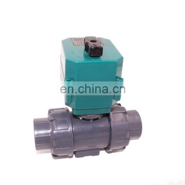 Mini two way plastic automatic water shut off motor valve dc12v motorized ball valve 2 inch