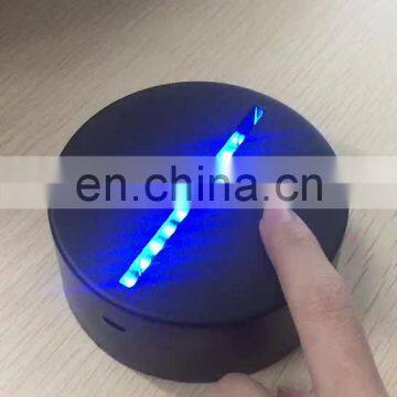 Factory Price ABS 7 Color Changing Touch control 3D LED base for acrylic