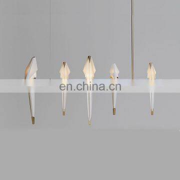 Новый дизайн. Простой белый подвеска-люстра в виде бумажного журавля с птицей photo-4