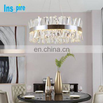 Популярный на рынке люстры из нержавеющей стали с LED кристаллами для столовой, современный люстра photo-3