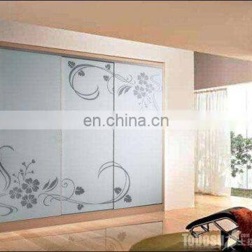 Fashion Decorative Silk Screen Printing Sliding Glass for Wardrobe Door