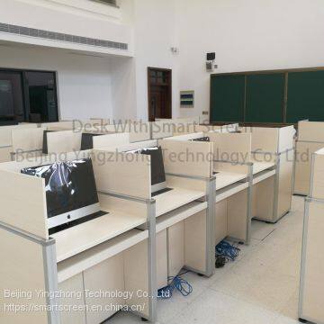 Lifting Hidden Screen Computer-aided Test Classroom Desk Study Cubicle Anti-noise Language Lab Training Table Modern School Furniture photo-5