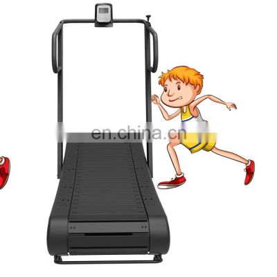 indoor gym training running self-generating  curved treadmill unpowered running machine home and gym use