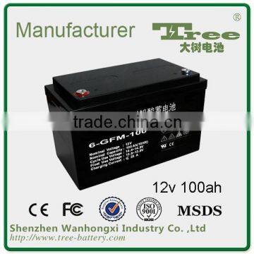 Maintenance Free 12V 100Ah UPS Battery for UPS Solar Communication System