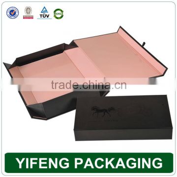 Wholesales Yifeng 100% Quanlity Luxury Decorative Black Matt UV Flat Pack Paperboard Folding Gift Box