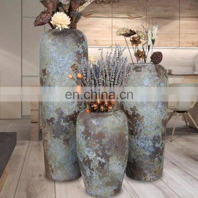 High temperature burning ceramic porcelain large floor table top vase for home decoration