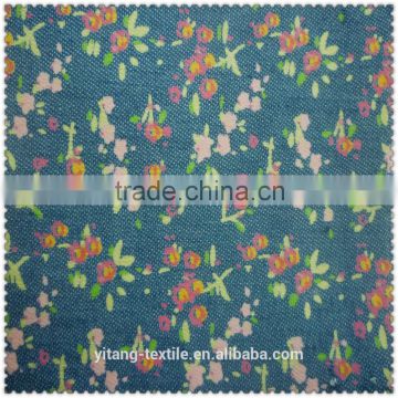 mucilage printed denim fabric