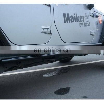 4x4 Black Running Board for Jeep Wrangler jk jl 2018+ Steel Side Guards photo-3