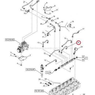 FPT IVECO CASE Cursor11 EURO 6 F3GFE613A B001 5801863562/5801690111  oil tube 504372414