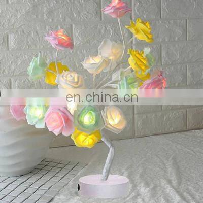 Rose Flower Tree LED Table Lights USB/Battery Parties Christmas Wedding Gifts LED Rose Flower Table Lamps photo-2