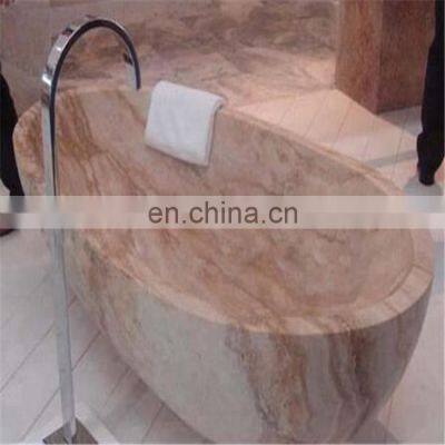 high quality beige marble bathtub,round stone bathtub