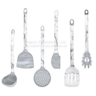 Kitchen Accessories Home and Kitchen Cookware Sets Kitchenware Cocina Silicone Kitchen Utensil Marble Cookware Set photo-4