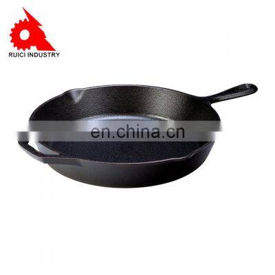 26cm vegetable oil surface cast iron deep non stick frying pan with lid