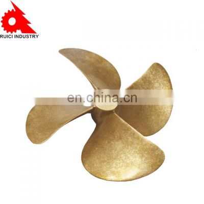 OEM high precision china 4 blade type marine ship boat cast brass propeller for sale