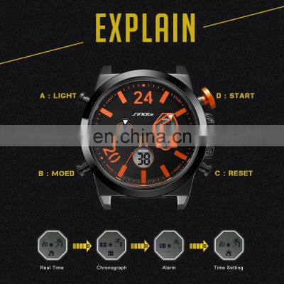 SINOBI Good Silicone Wristwatch Analog Digital Display Mens Luxury Watch Hot Sale Trendy Sport Watches S9732G Montre photo-4