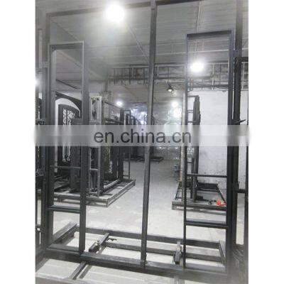 Patio Security Decorative Wrought Iron Slim Doors Home Entrance Black Front Entry Door photo-2