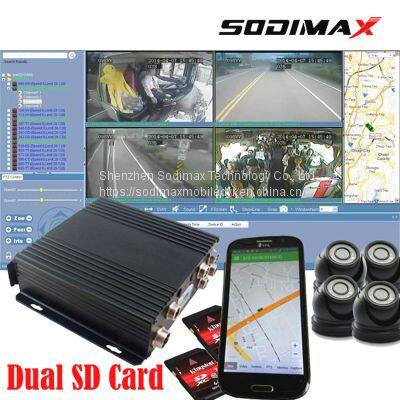 4 Channel 4 AHD Cameras 3G GPS SD Card Mobile DVR 4G Remote Control Bus Truck Taxi MDVR photo-5