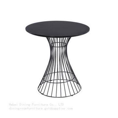 Round MDF Dining Table with Hollow Iron Legs DT-M29