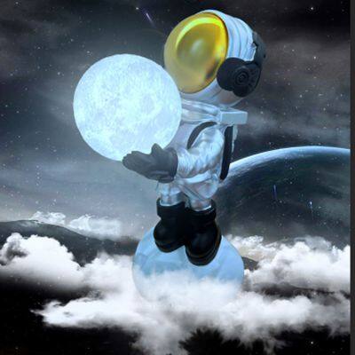 Astronaut Statue Creative Gift Moon Lamps Resin Home Decor Led Table Lamp Astronaut Lamp Night Light for Kids photo-2