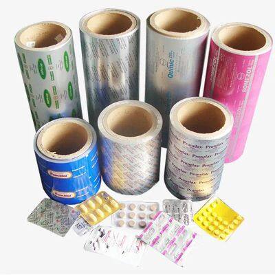 OEM 0.016–0.04mm PTP Blister Aluminum Foil for Pill and Capsule Packaging with PVC Rigid Film