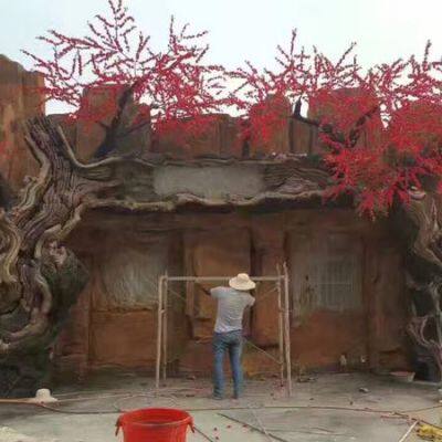 Garden Decorative Hand Made Large Artificial Cherry Flower Tree Peach Blossom Tree for Park Decoration photo-3