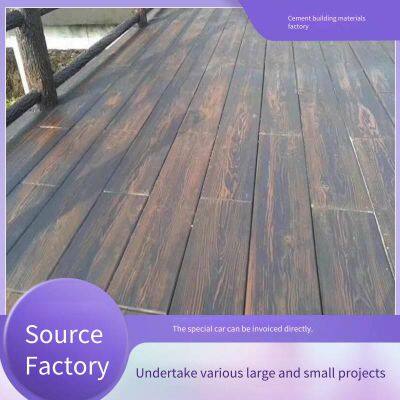 Prefabricated Concrete Imitation Wood Decking Boards for Boardwalks, Customized Cement Wood-grain Floorboards, Used for Park and Scenic Area Trails, Outdoor Treads photo-4