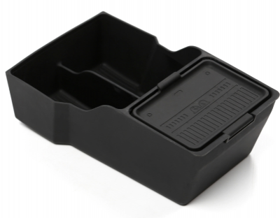 25 TMY Juniper Armrest Lower Organizer Storage, Sillicone, Black