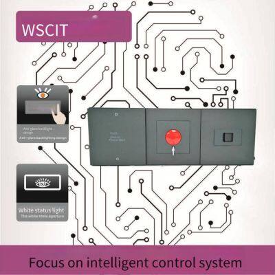 Wholesale of 86-type Five-hole Flush-mounted Wall Socket Panels With Touch Self-resetting Switches for Hotels and Guesthouses