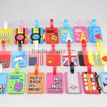 plastic luggage tag/ soft pvc luggage tag/ bulk luggage tag