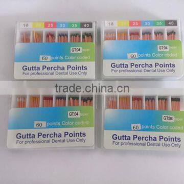 colorful good-quality professional dental use gutta percha points