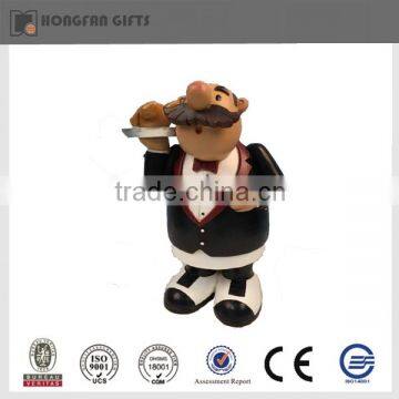 Fashion polyresin kitchen chef figurines