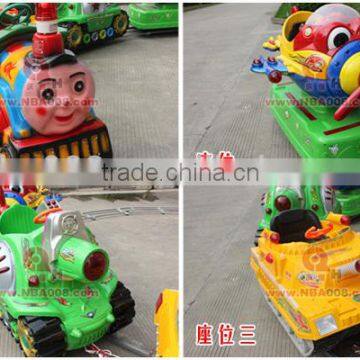 Electric train with track for kiddie's ride