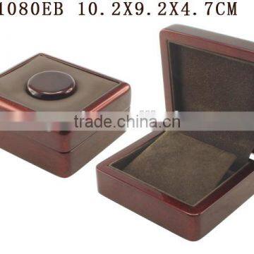 W1080EB Leather Top Pearl Finish Lacquer Wooden Bracelet Boxes